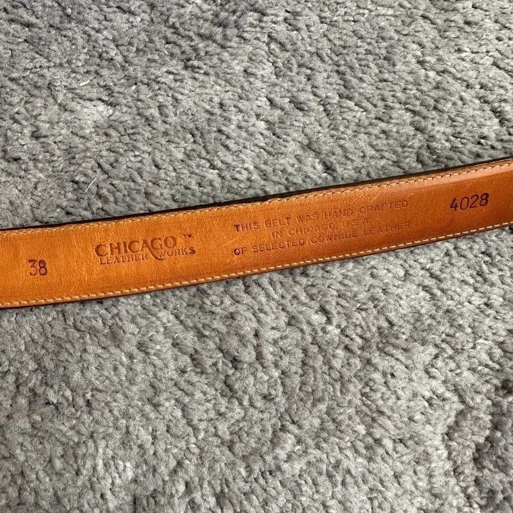Chicago Leather Work - Genuine Cow Leather Brown Belt